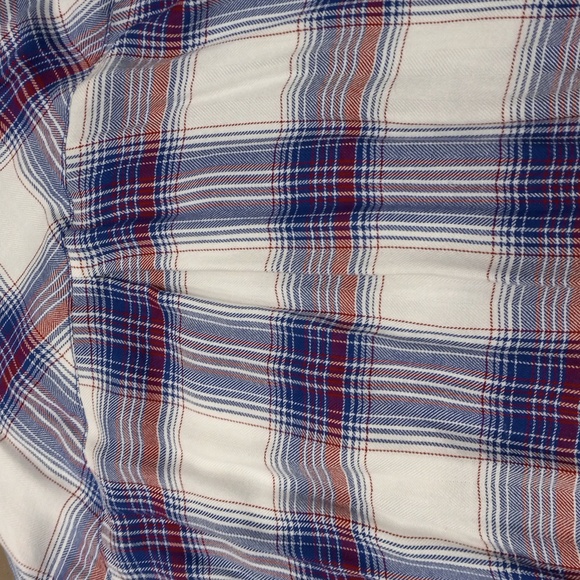 Beachlunchlounge collection Red,White,And Blue, Plaid, Button Down Flannel - Picture 10 of 10
